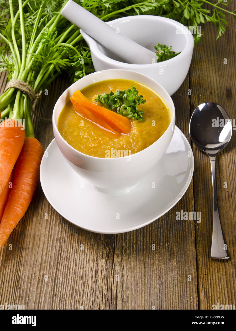 Carrot soup Stock Photo