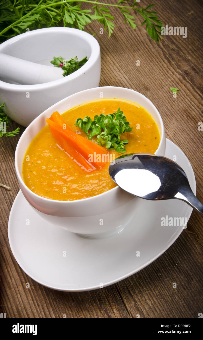Carrot soup Stock Photo