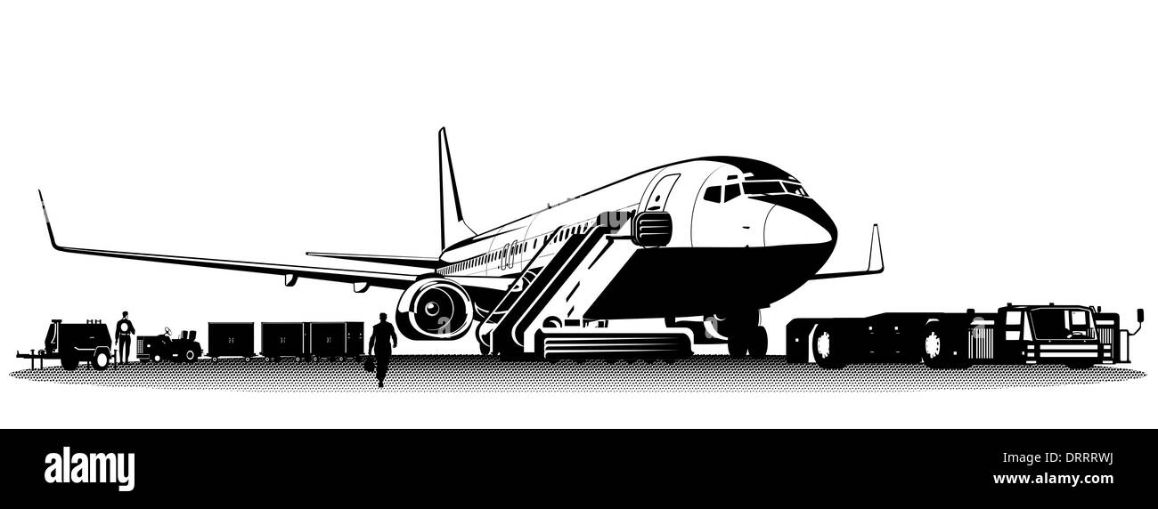 commercial airliner Stock Photo