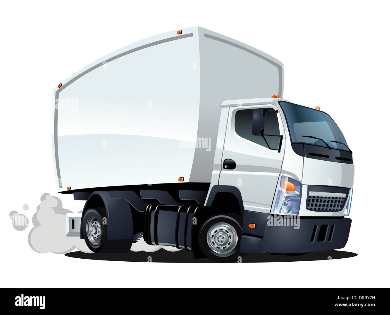 cartoon delivery / cargo truck Stock Photo - Alamy