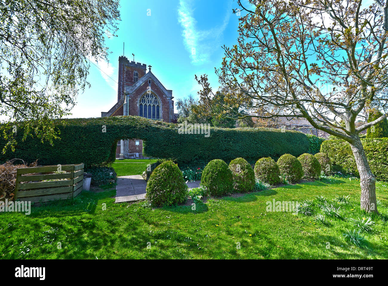 The Church of St Mary in Cannington, Somerset, England has a tower