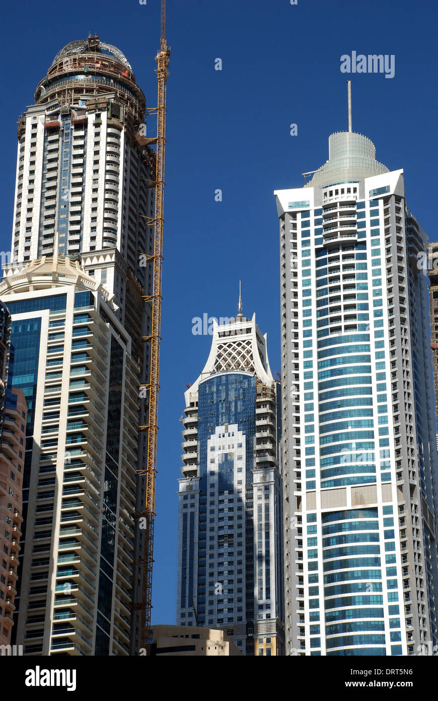 Modern architecture in the Dubai Marina area Stock Photo Alamy