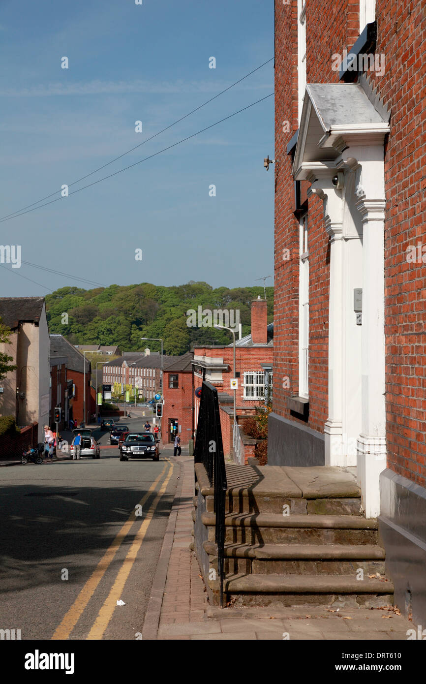 A view of Congleton, Cheshire, from Moody Street down Market Street to