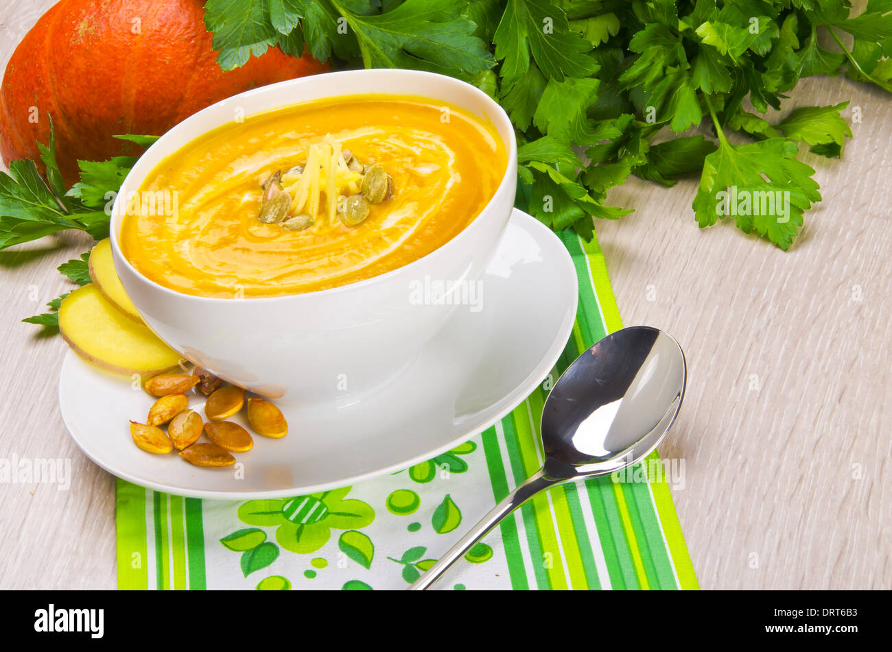 Pumpkin soup Stock Photo