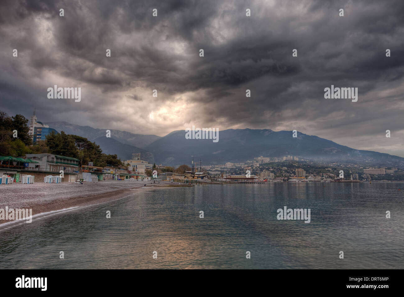 Stormy weather clouds Stock Photo