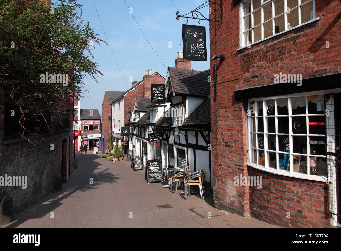Little Street in the centre of Congleton, Cheshire Stock Photo