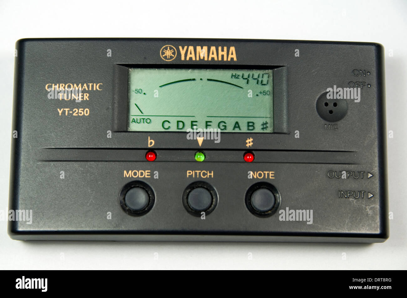 Yamaha Electronic chromatic tuner for guitar etc. Stock Photo