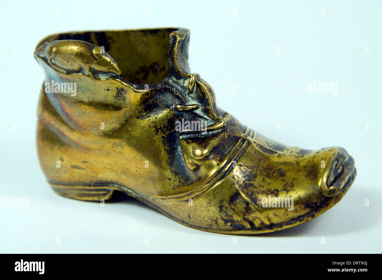 Brass Boot and Mice ornament. Stock Photo