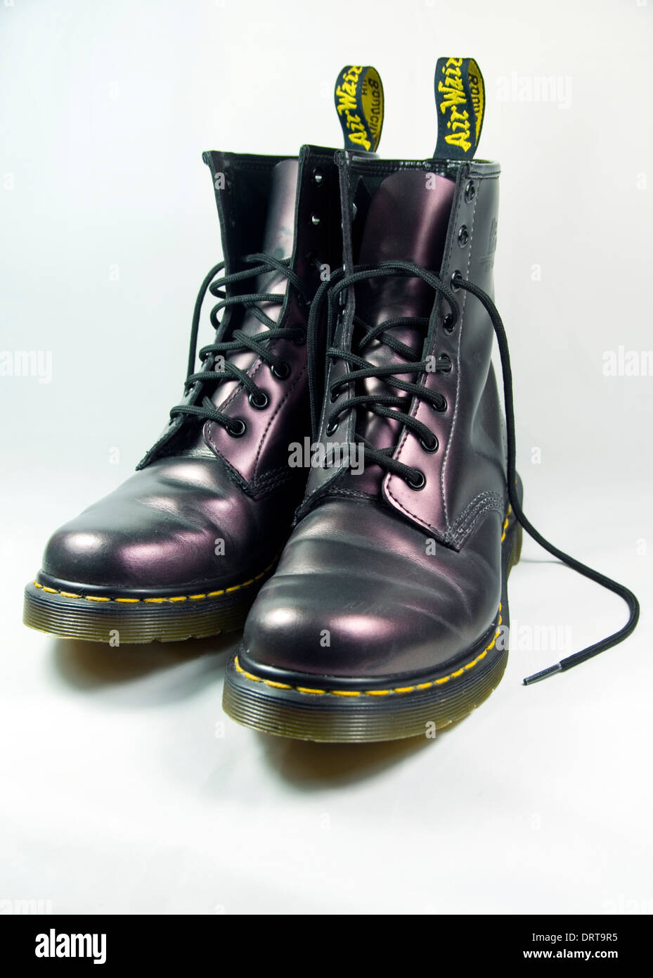 Pair of womens Air Wair Dr Martens boots. Stock Photo