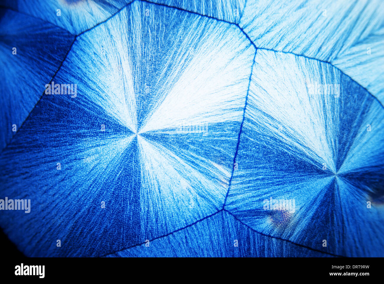 Microcrystals in polarized light Stock Photo