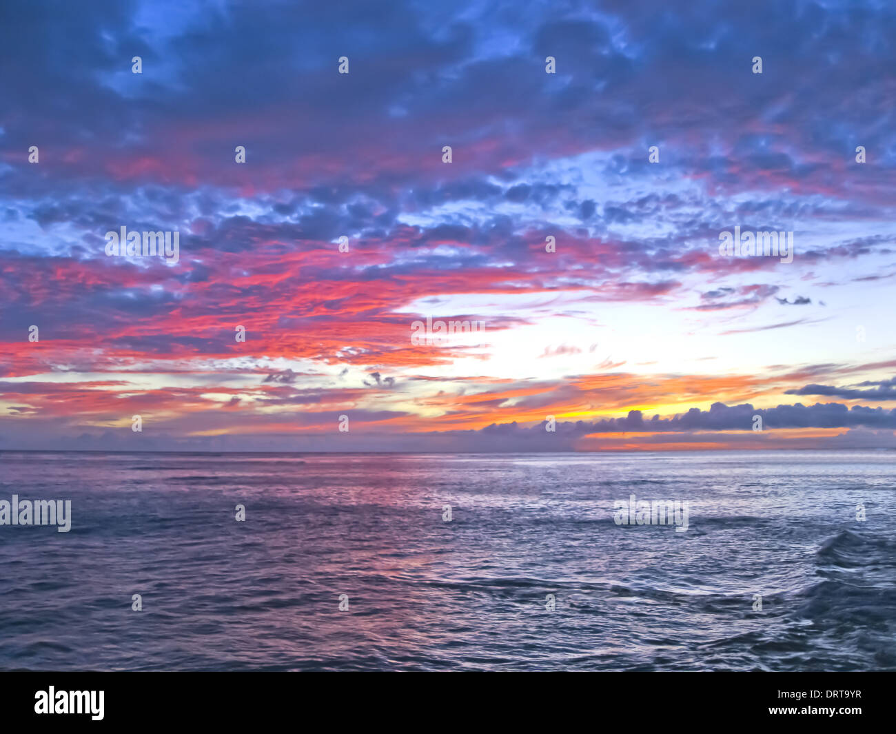Abendhimmel am Meer Stock Photo