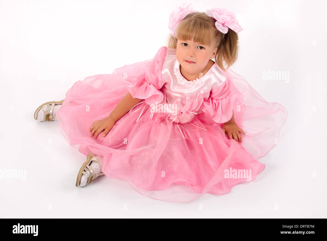 Little girl in pink dress Stock Photo - Alamy