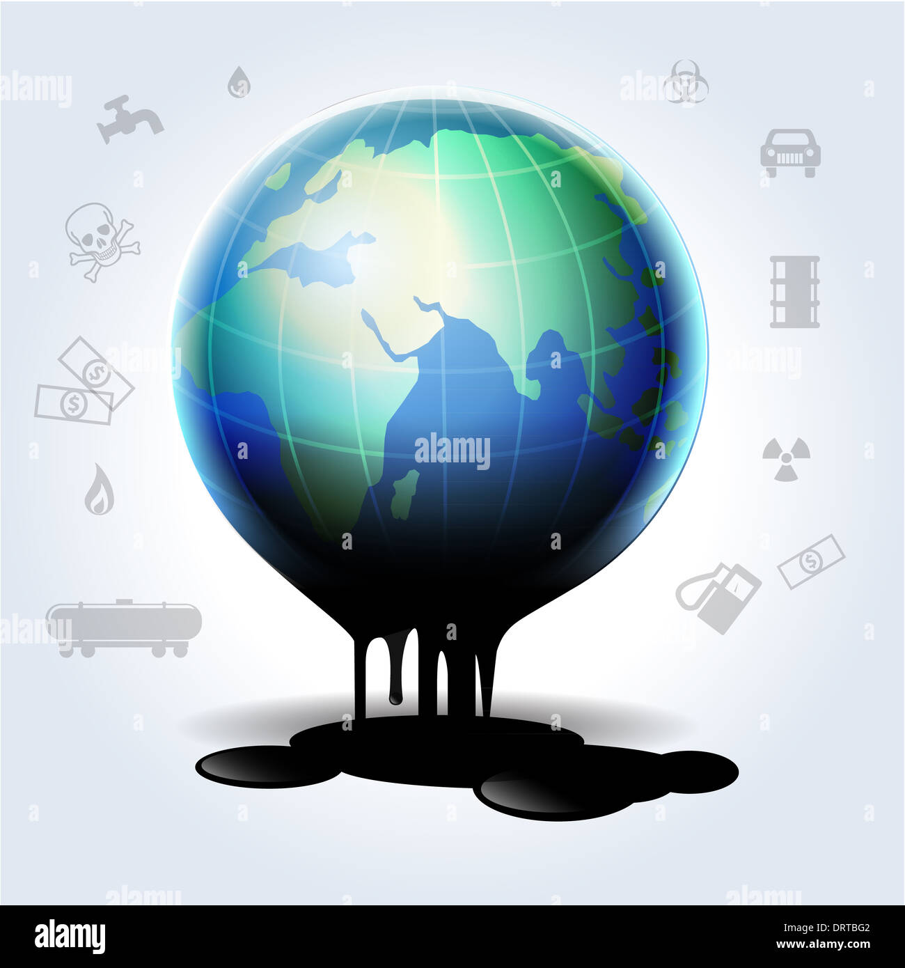 Earth oil dripping illustration Stock Photo Alamy