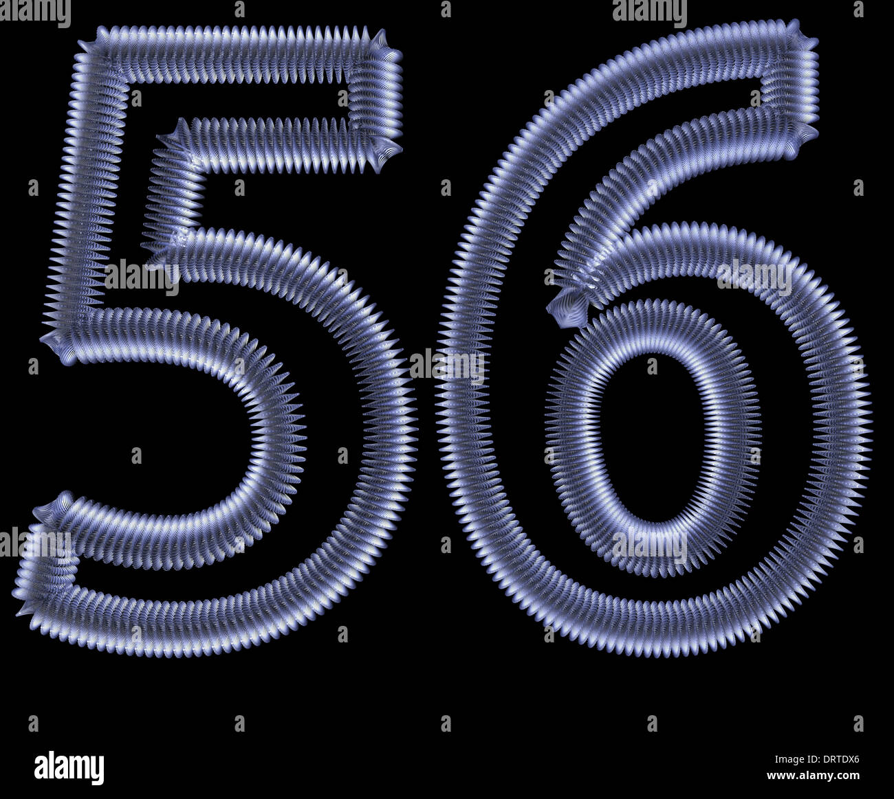 Symbols "5 and 6" from metal springs Stock Photo Alamy