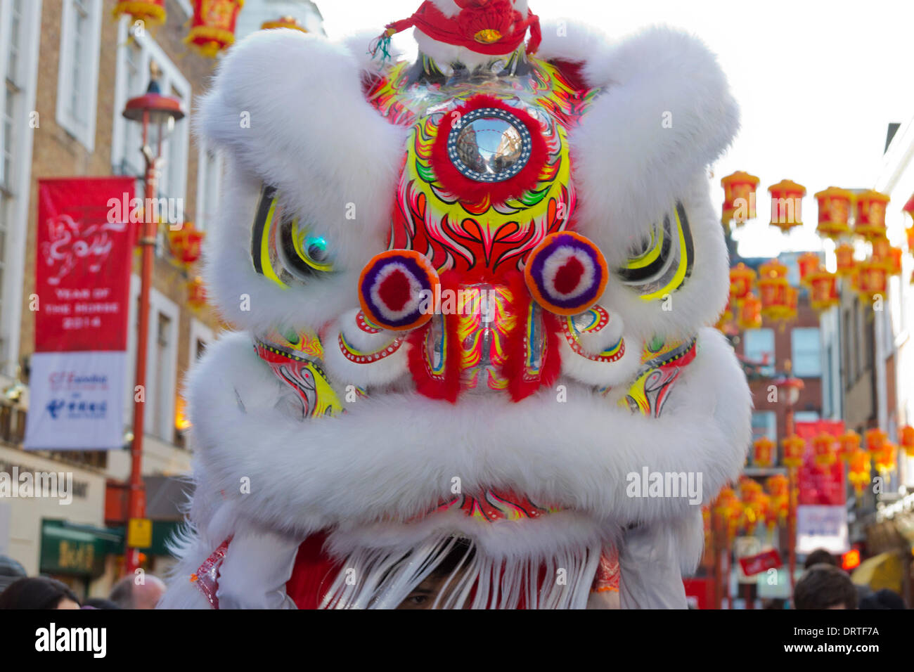 Chinatown, London, UK. 1 February 2014. Several Chinese martial arts