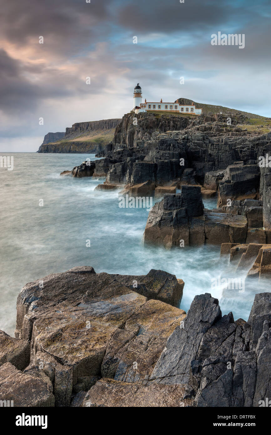 Neist Point Lighthouse, Isle of Skye, Inner Hebrides, Scotland, UK, Europe. Stock Photo