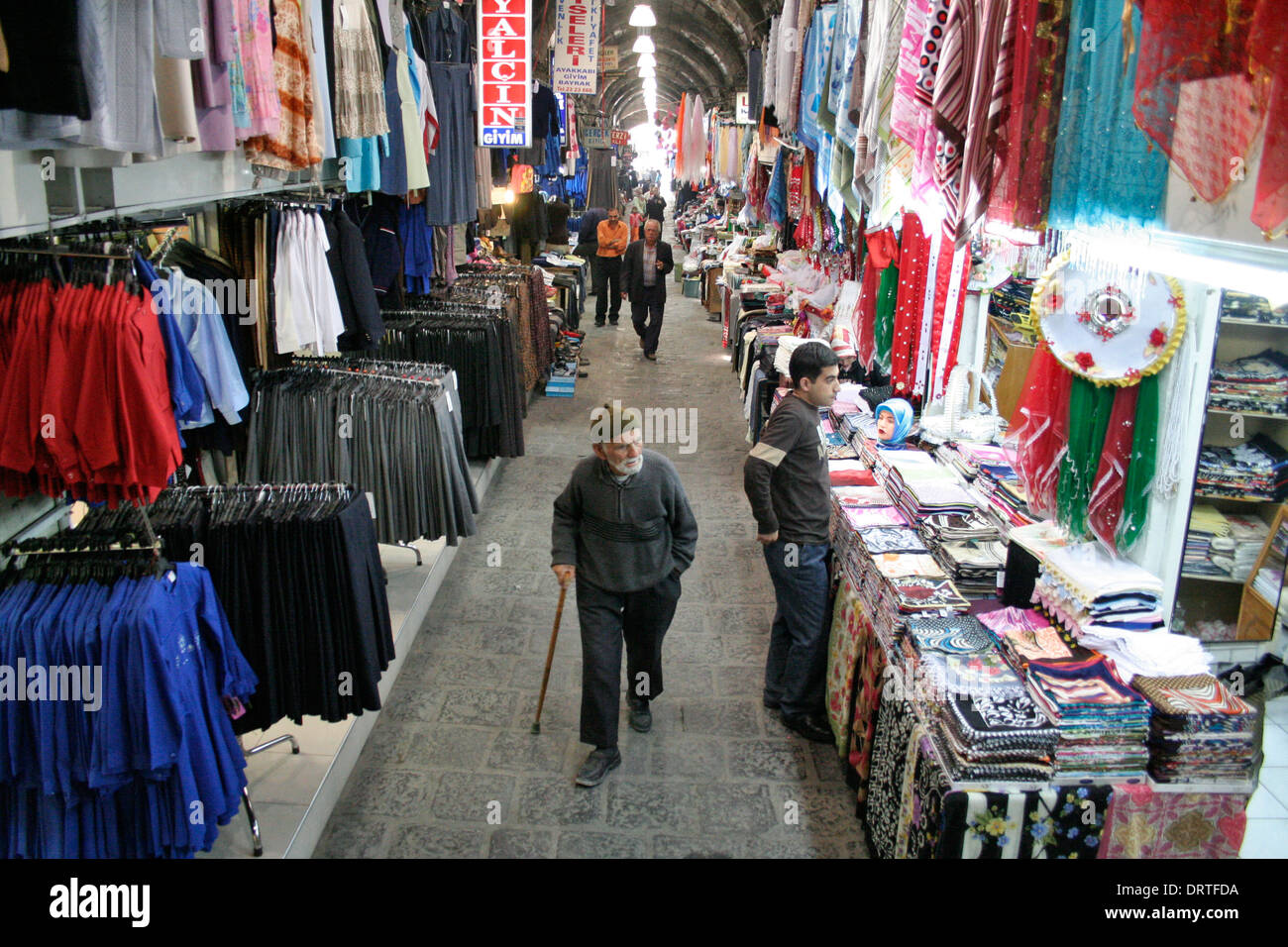 covered bazaar kayseri turkey stock photo alamy