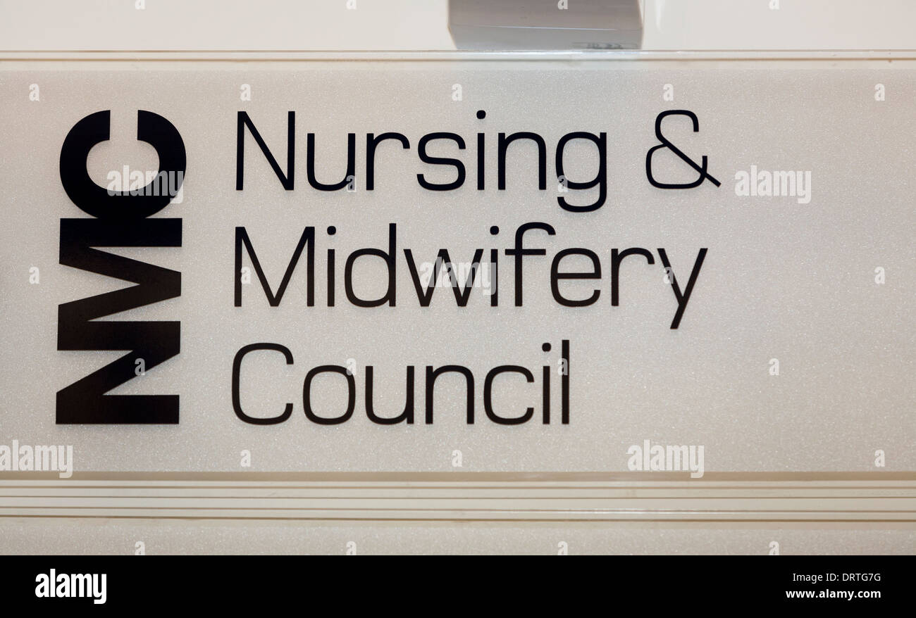 Nursing and Midwifery Council logo. London UK. Stock Photo