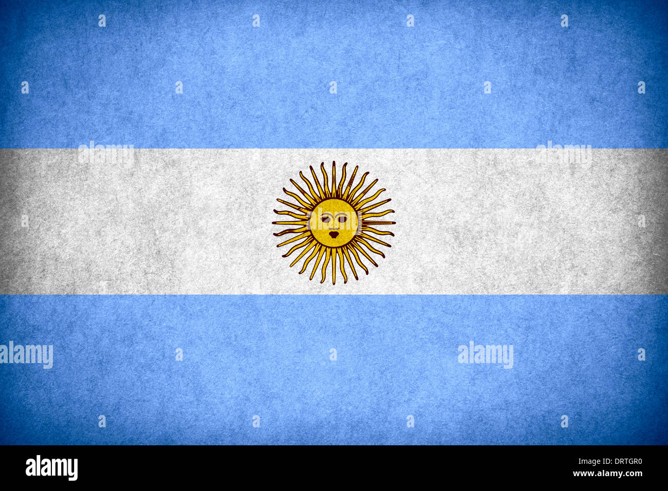 flag of Argentina or Argentinean banner on paper rough pattern texture Stock Photo