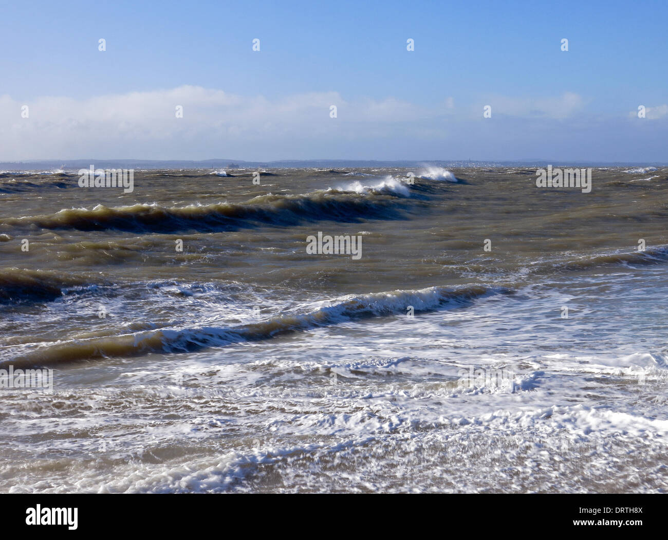 Hayling Island, Hampshire, UK. 01st Feb, 2014. Storm waves and spring high tides swamp Hayling