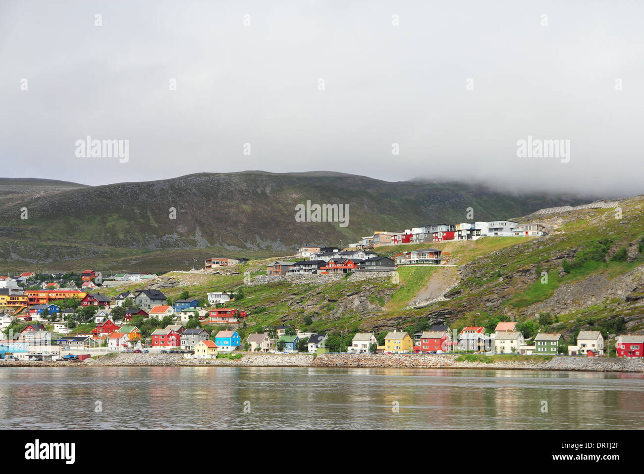 View of Hammerfest town in the north of Norway Stock Photo