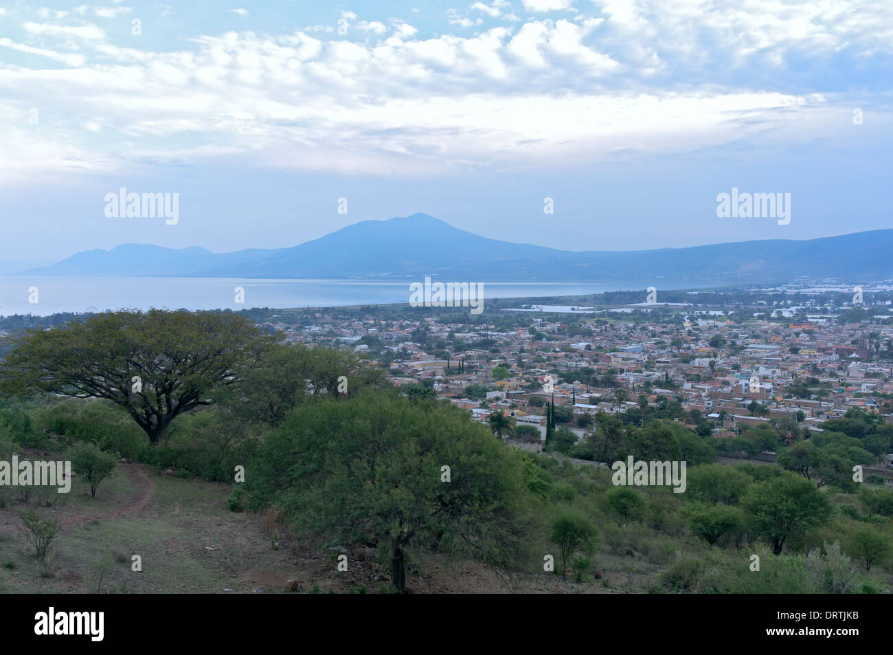Aerial of Jocotepec and Lake Chapala in Jalisco Mexico Stock Photo Alamy