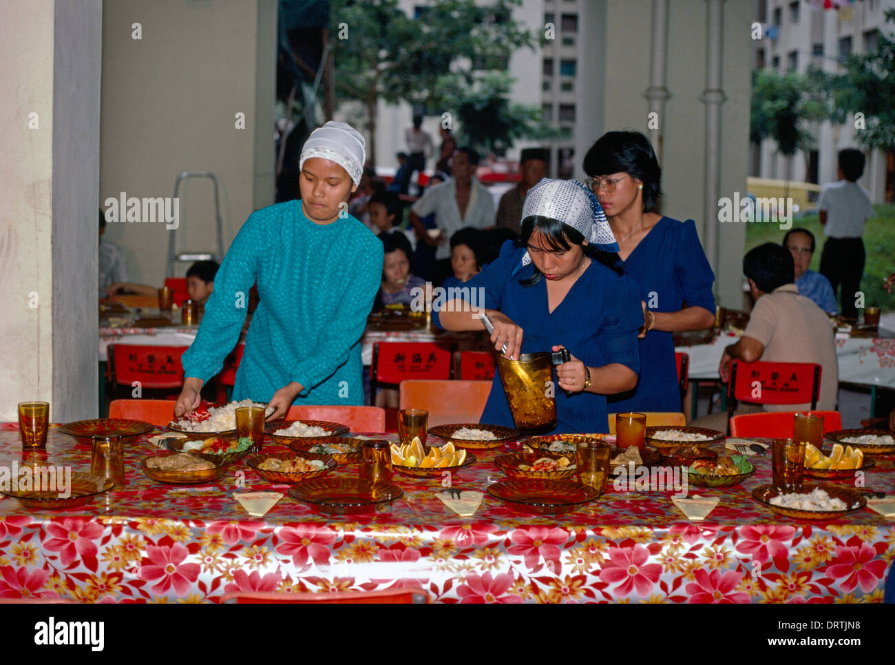 Malaysia Women Preparing Walima Meal Muslim Feast After Wedding Stock Photo