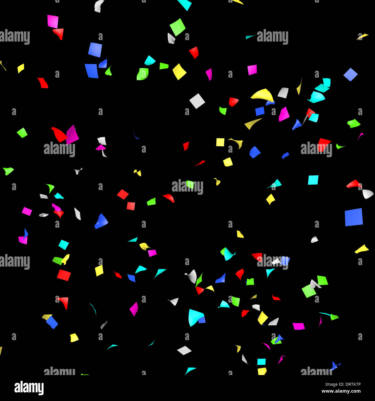 Colored paper in flight isolated on a black background Stock Photo - Alamy