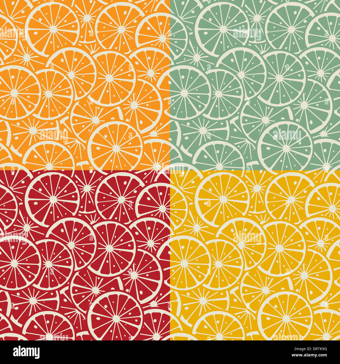 Citrus seamless pattern in colors Stock Photo - Alamy