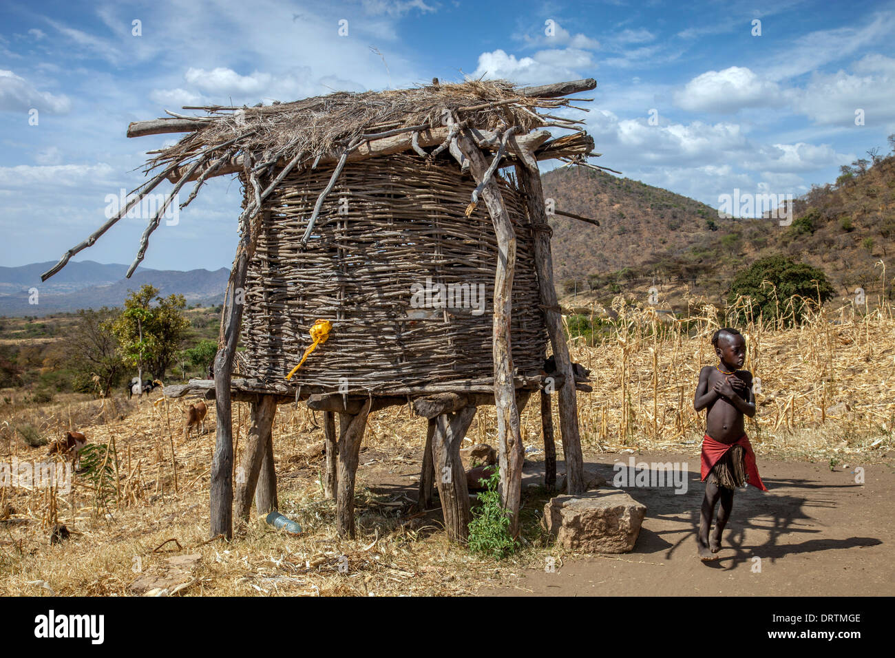 Food Storage Unit, Banna Village, Omo Valley, Ethiopia Stock Photo - Alamy