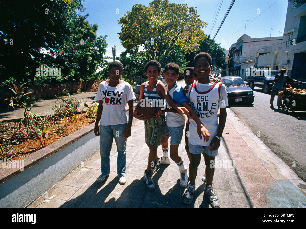 Dominican Republic Santa Domingo Street Group Of Teenage Boys Stock dominican-republic-santa-domingo-street-group-of-teenage-boys-stock