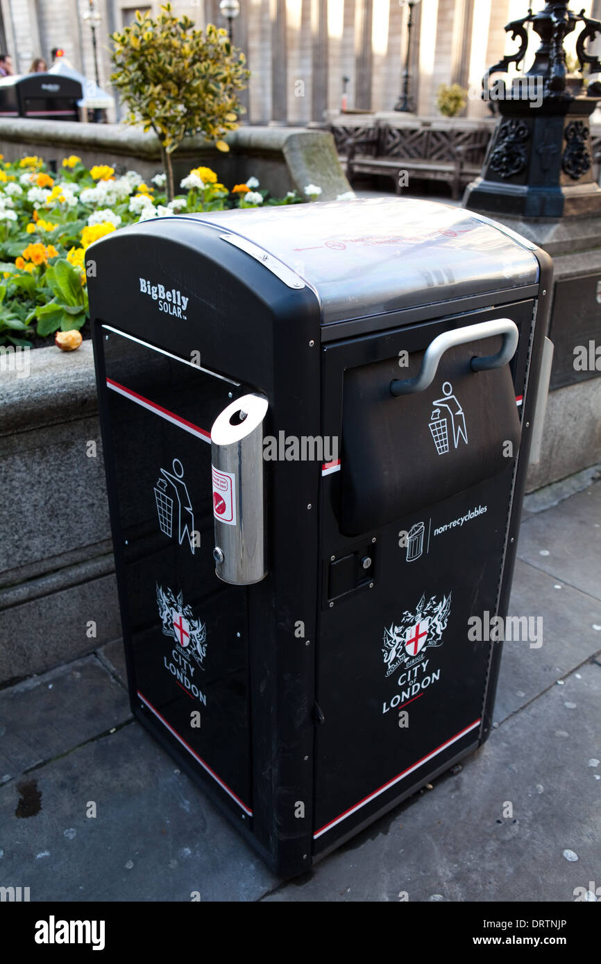 City of London waste bin, Bank Station, UK, England Stock Photo Alamy