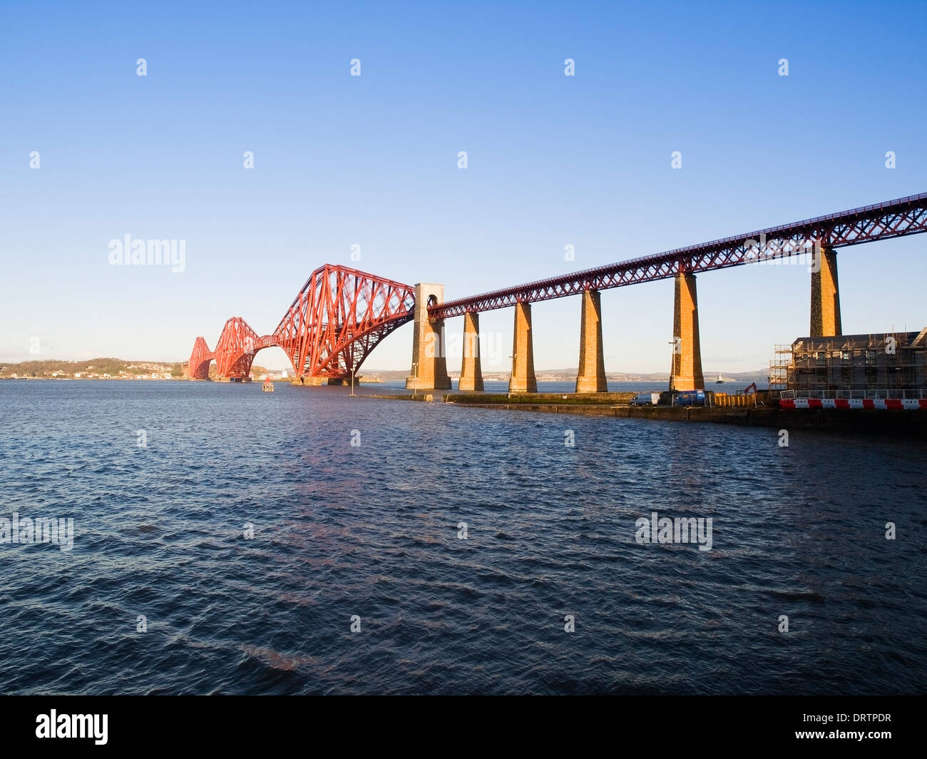 The Forth Bridge. This bridge is located in Edinburgh, Scotland. Stock Photo