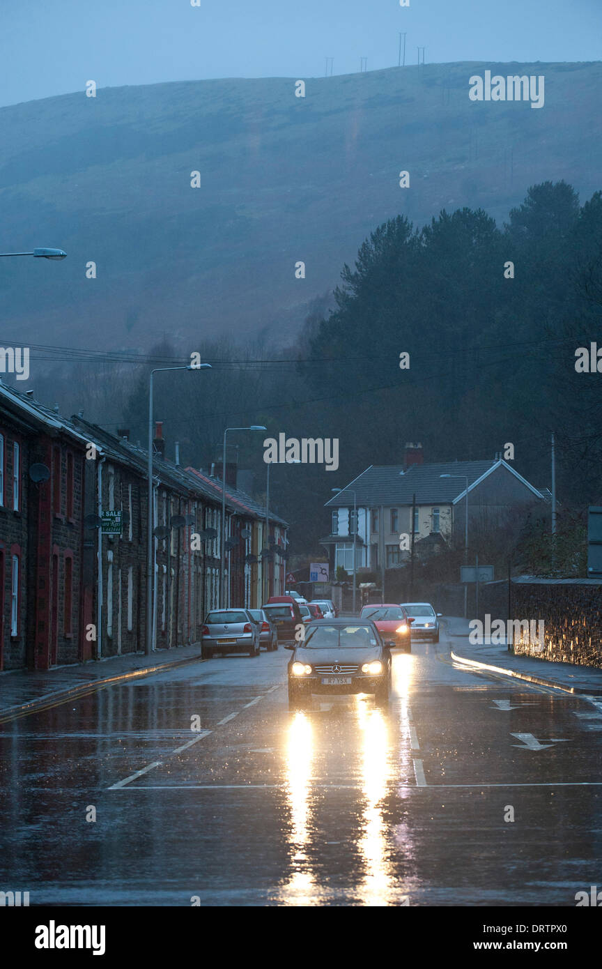 Rhondda Valley, Rhondda Cynon Taff, Wales, UK. 1st February 2014. The