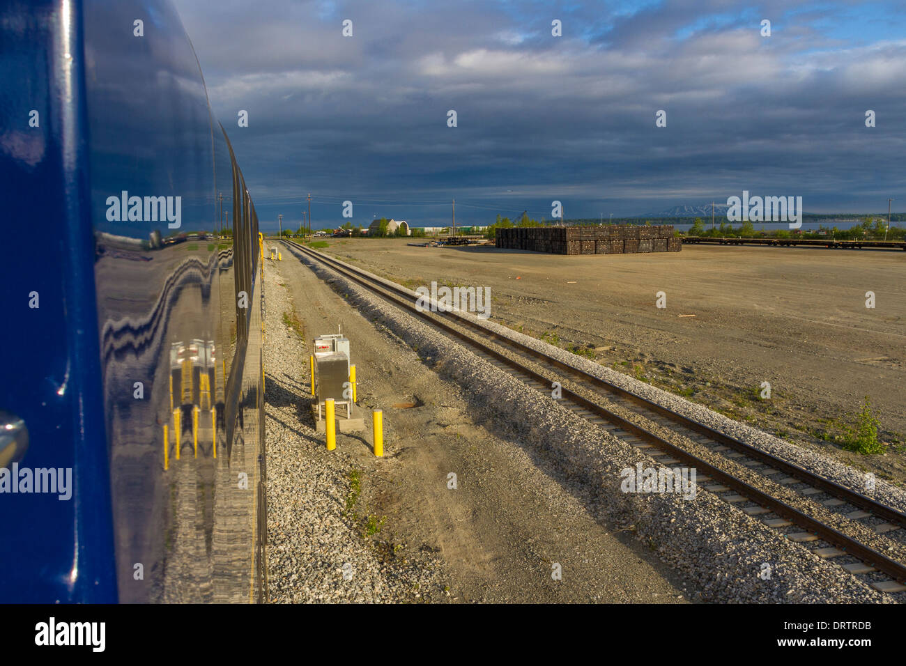 Alaska Railroad Anchorage train depot in Anchorage, Alaska. Stock Photo