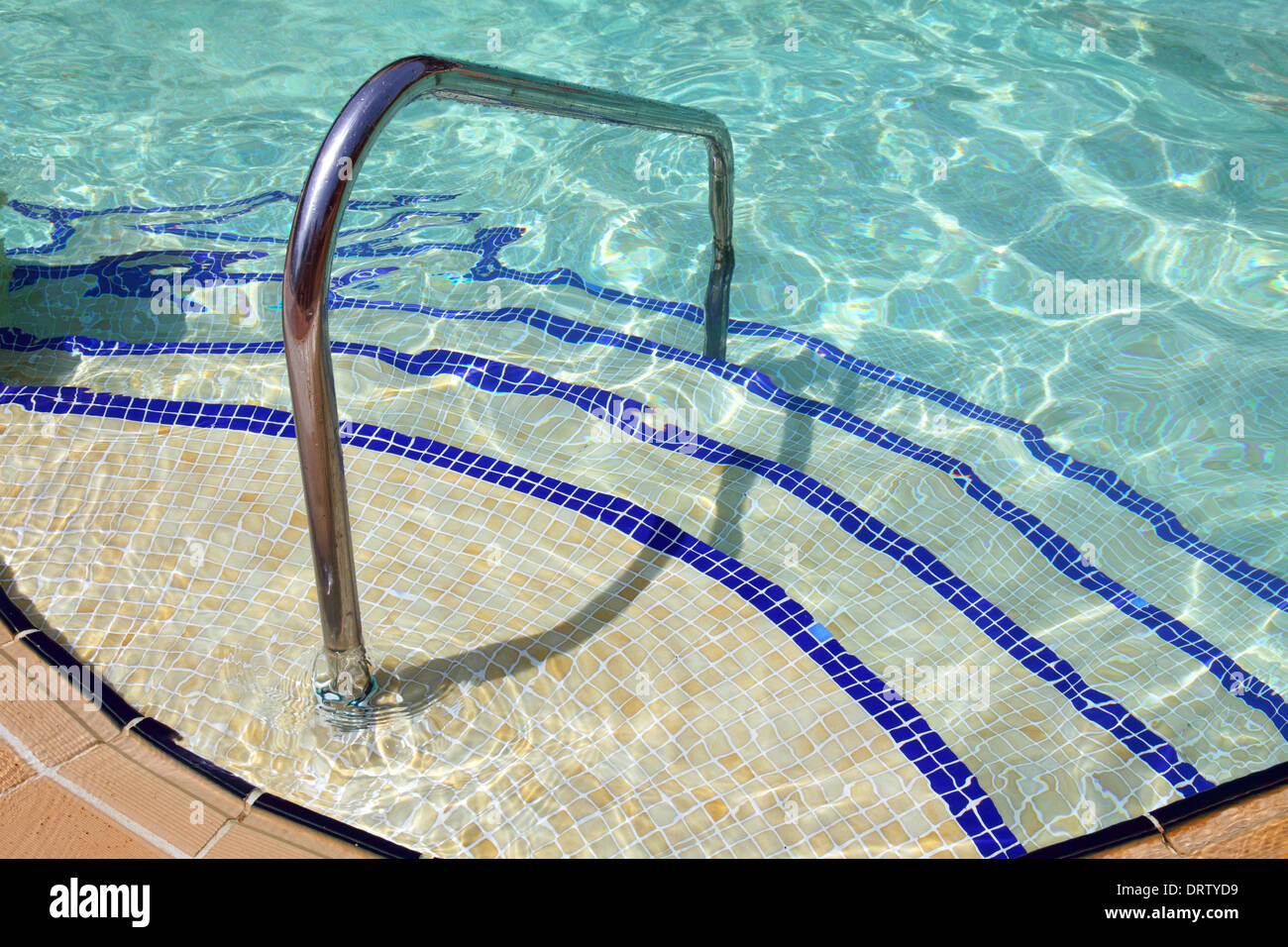 entrance to the swimming pool with metal railings Stock Photo Alamy