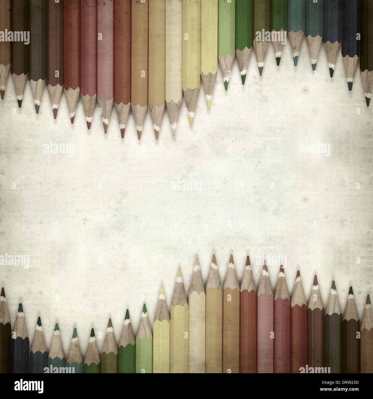 textured old paper background with color pencils Stock Photo - Alamy