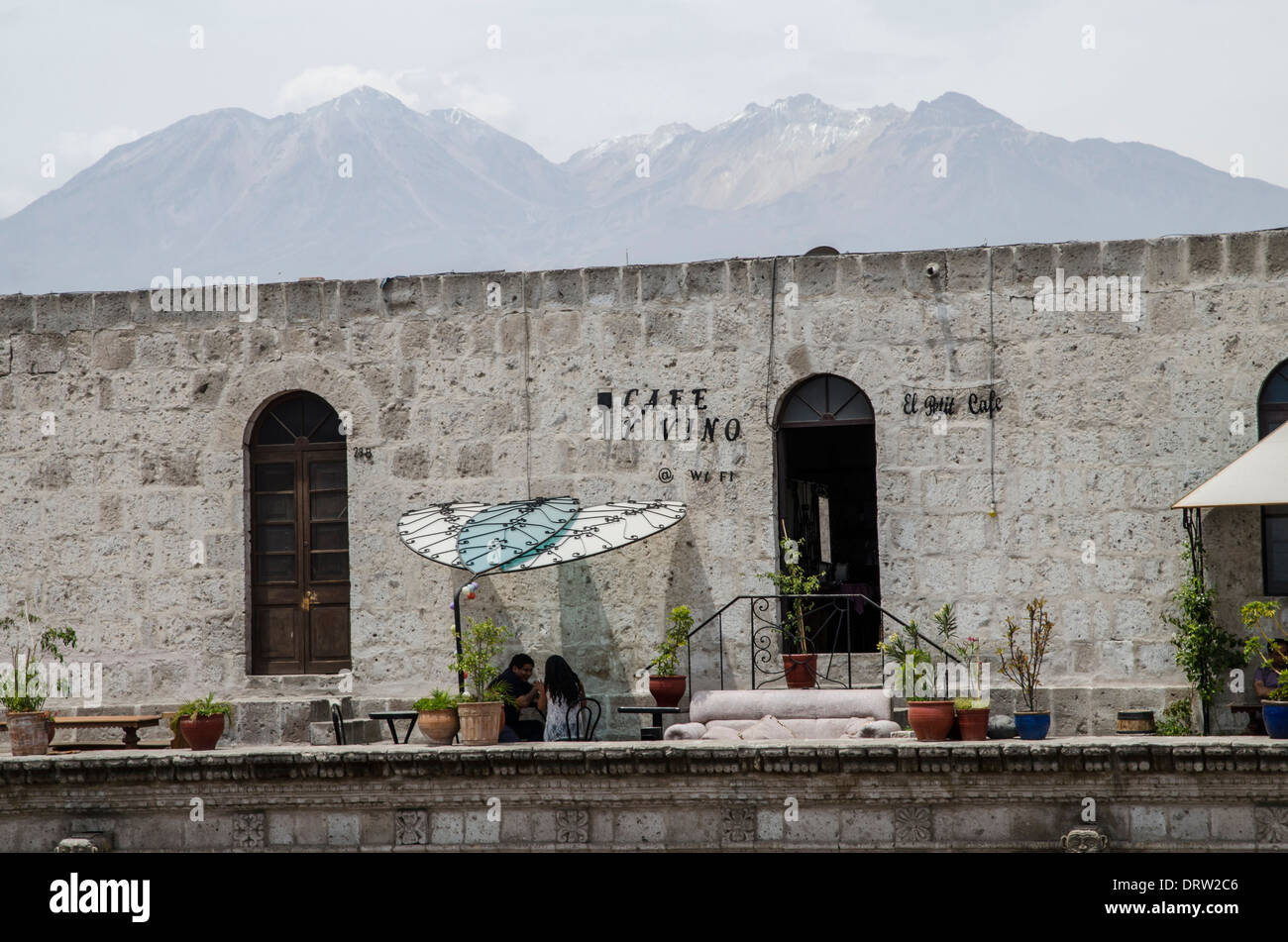 Church and cloister of the Society of Jesus 1698. Arequipa. Peru.UNESCO World Heritage Site. Stock Photo