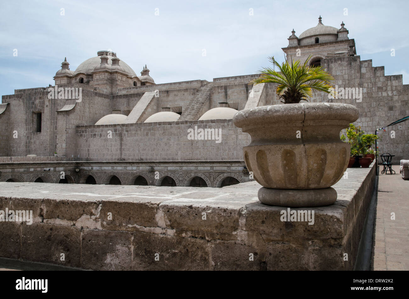 Church and cloister of the Society of Jesus 1698. Arequipa. Peru.UNESCO World Heritage Site. Stock Photo