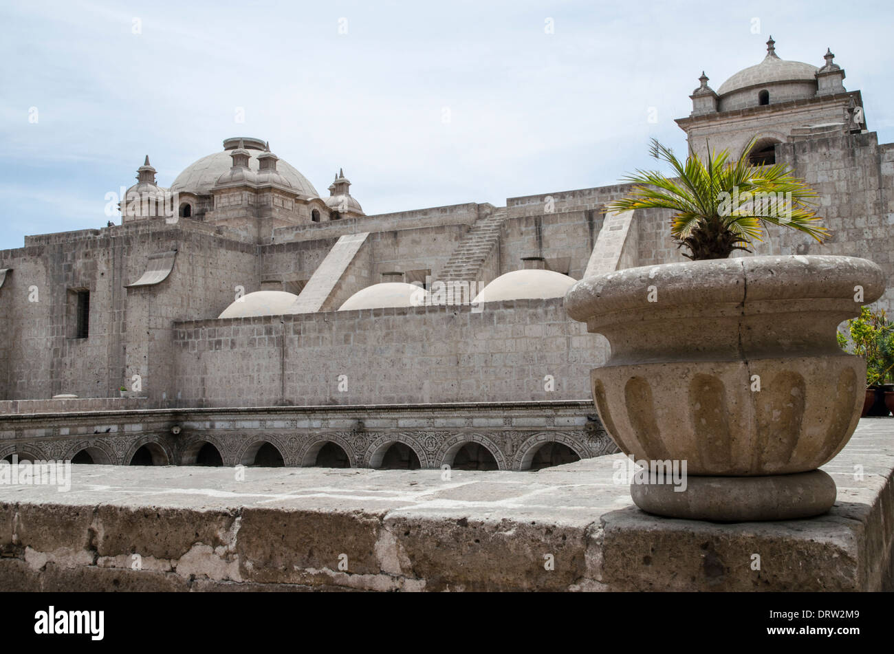 Church and cloister of the Society of Jesus 1698. Arequipa. Peru.UNESCO World Heritage Site. Stock Photo