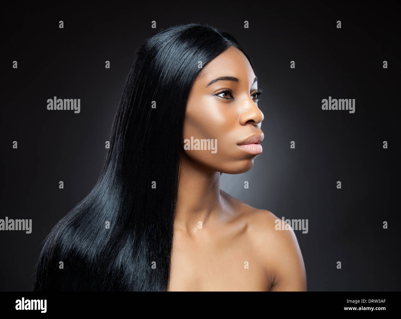 Black woman afro hair cut hi-res stock photography and images - Alamy