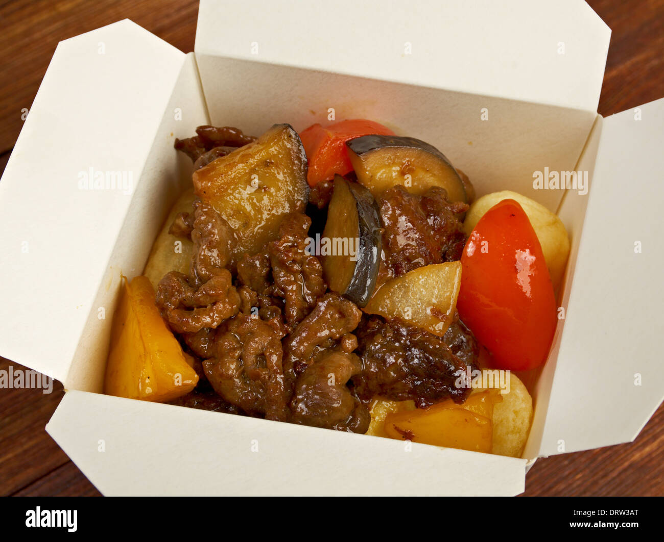 delicious oriental fried rice tyahan meat and oyster sauce, chinese