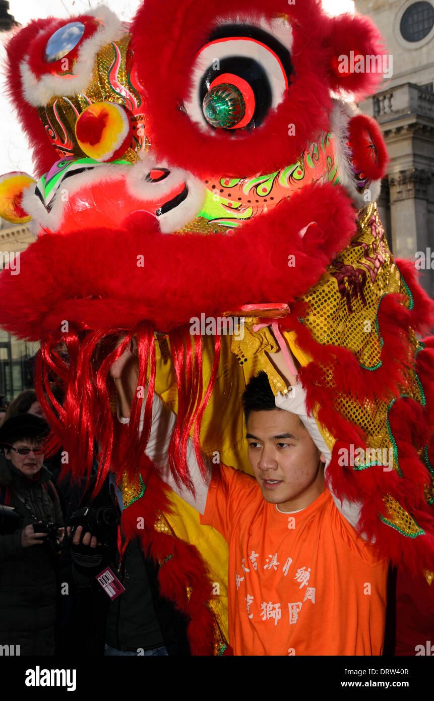 London, UK. 2nd Feb 2014. Celebration of the chinese new Year of the Horse  - London, England Credit:  SR News/17�Թ����� Live News Stock Photo