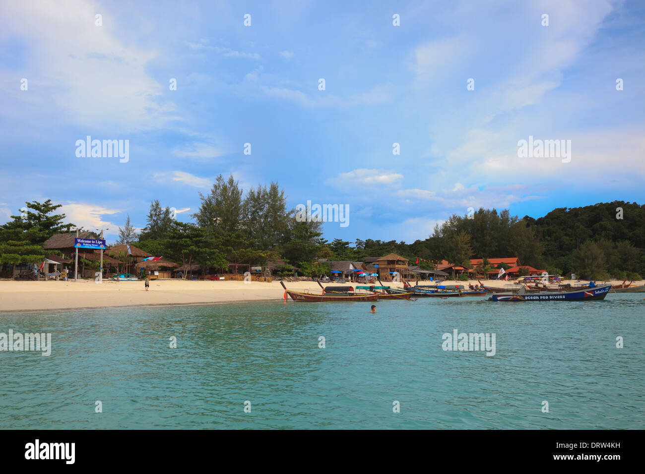 Beach of Ko Lipe, an island in the Andaman Sea. Thailand. Photo V.D. Stock Photo