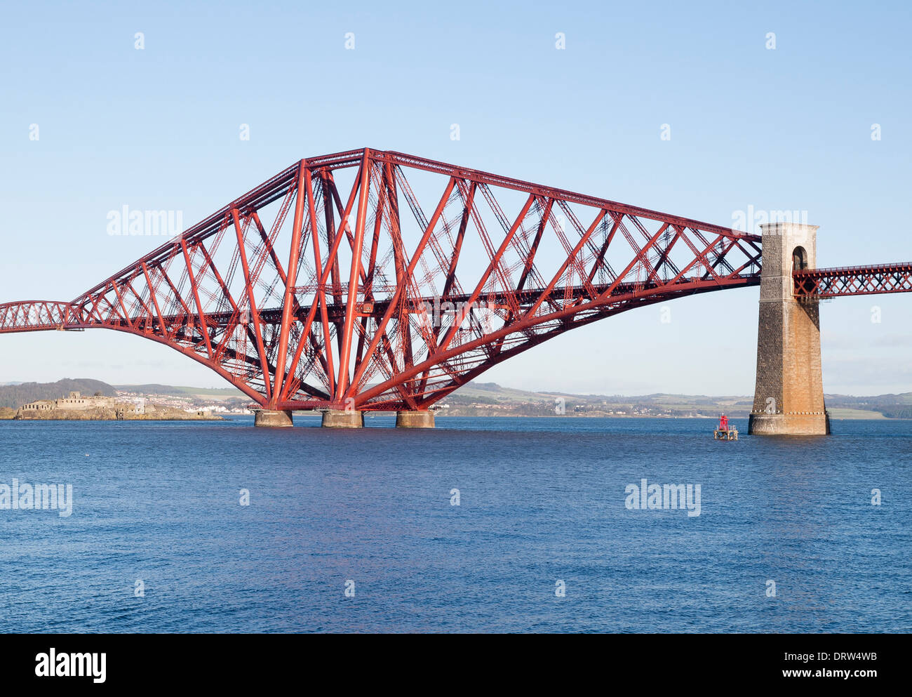 Forth rail bridge in Edinburgh in a sunny day Stock Photo