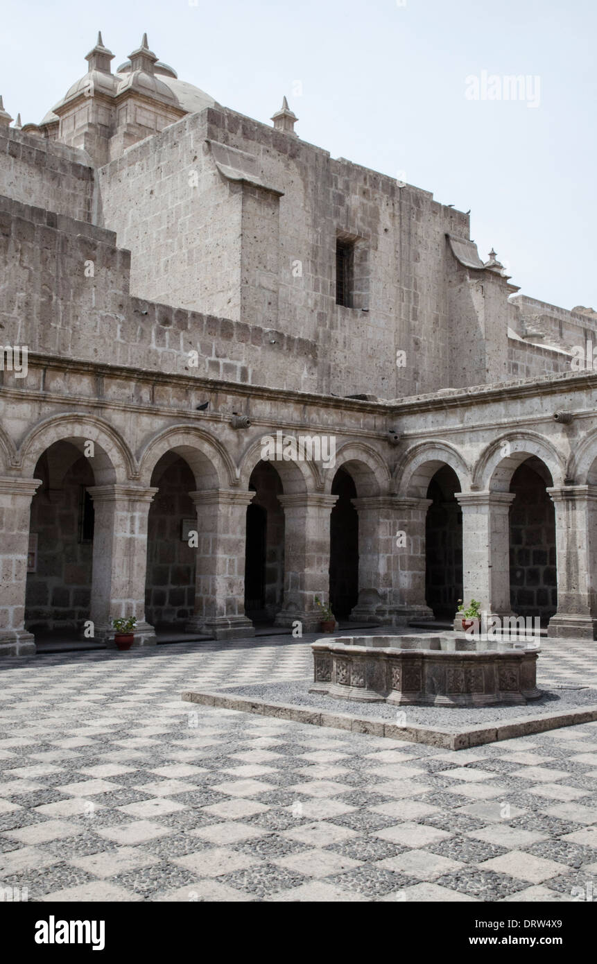 Church and cloister of the Society of Jesus 1698. Arequipa. Peru.UNESCO World Heritage Site. Stock Photo