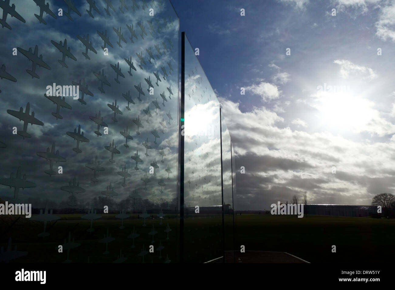 Memorial wall at the Imperial War Museum, Duxford, "Counting the Cost" by Renato Niemis Stock
