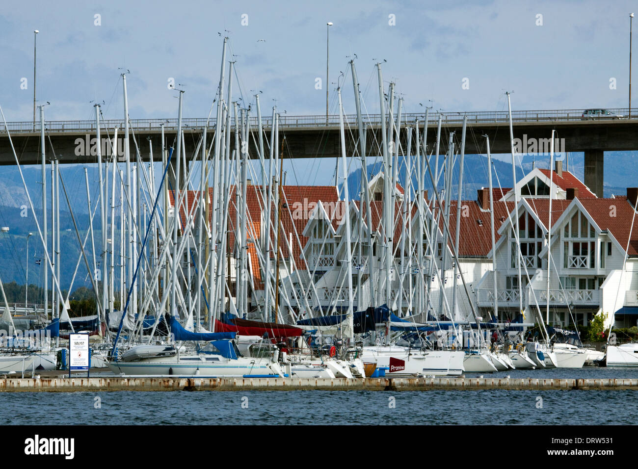 Yachts in harbour at Stavanger Stock Photo