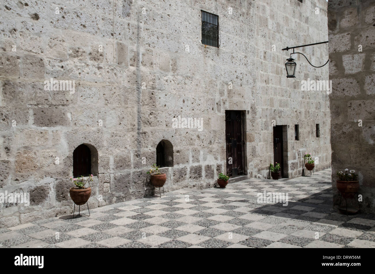 Church and cloister of the Society of Jesus 1698. Arequipa. Peru.UNESCO World Heritage Site. Stock Photo