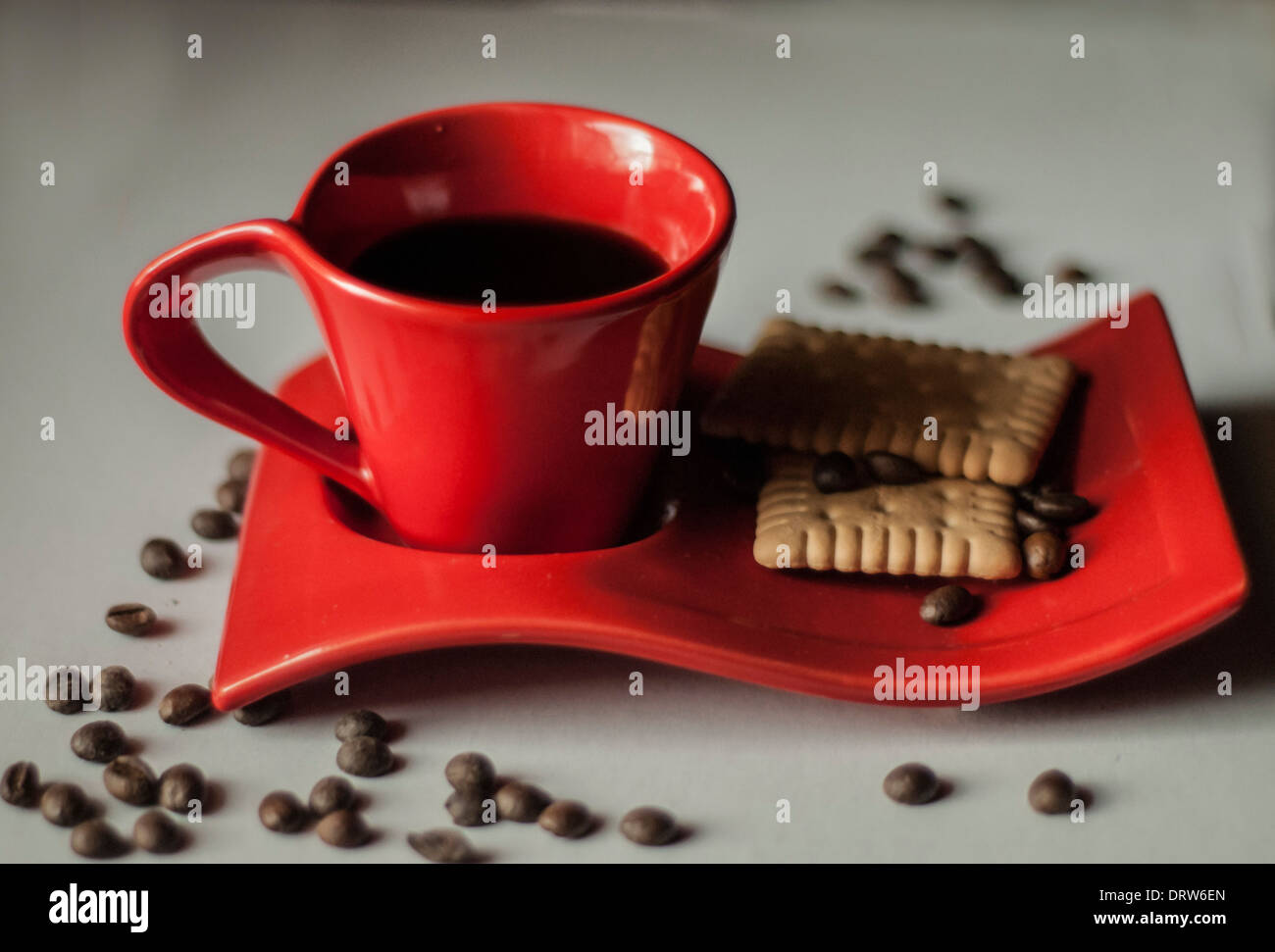red cup coffеe cafe cookie white relax decor home free freedom breakfast drink cookies  bean Stock Photo